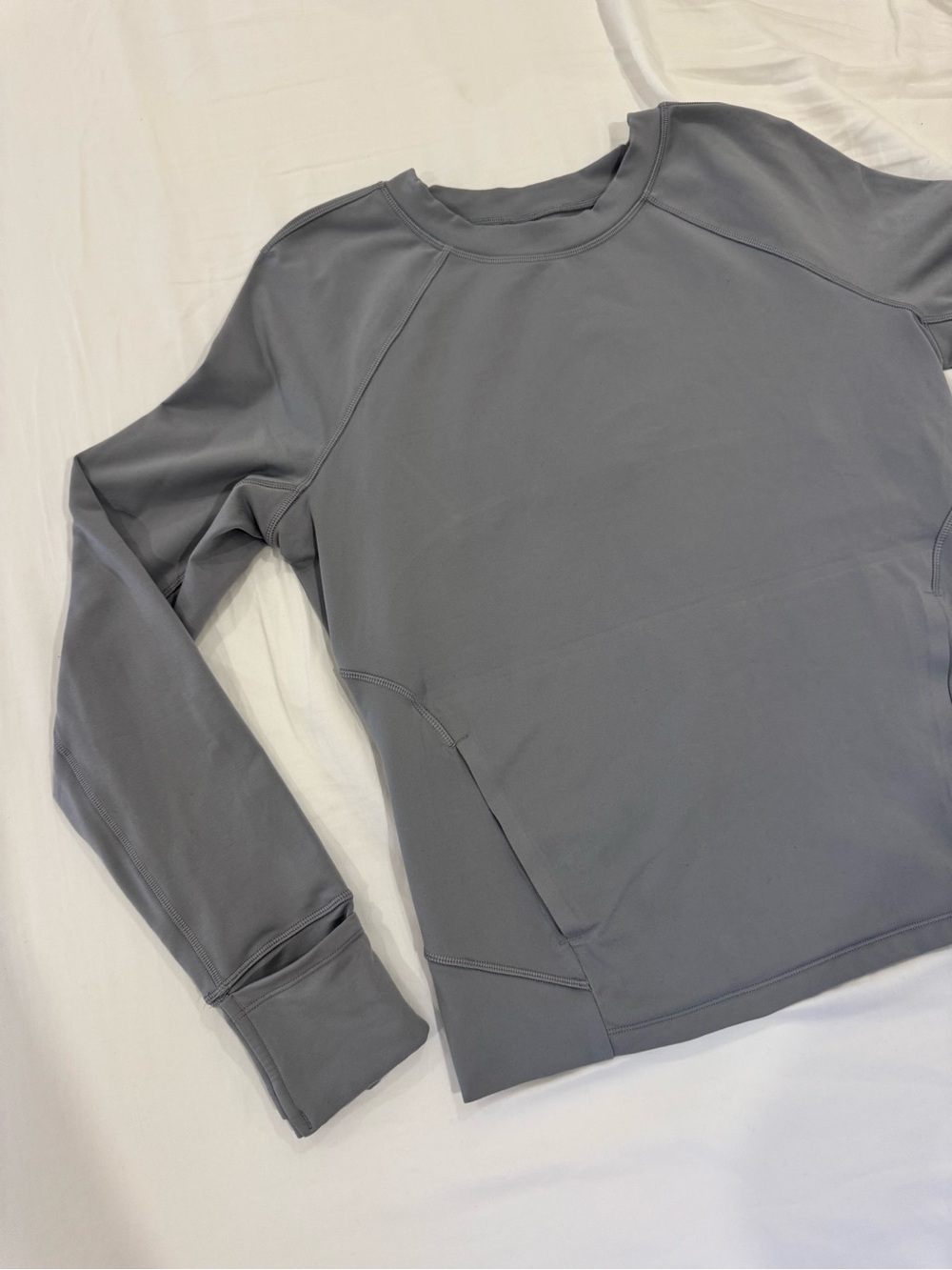 Lululemon Gray Crewneck Long-Sleeve Top